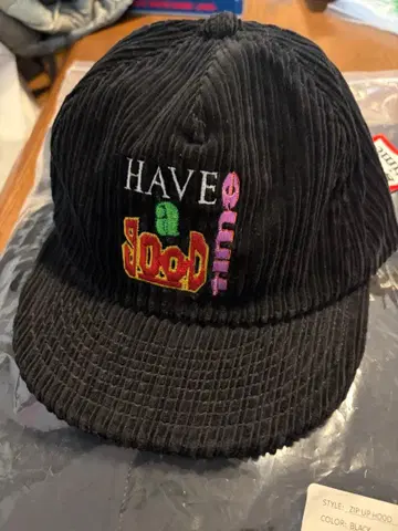 have a good time 코듀로이 캡 블랙