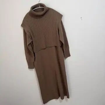 그린 라벨 릴랙싱 니트 원피스 + 베스트 세트 워셔블