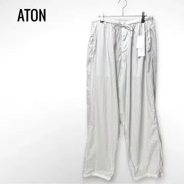ATON 화이트 와이드 팬츠