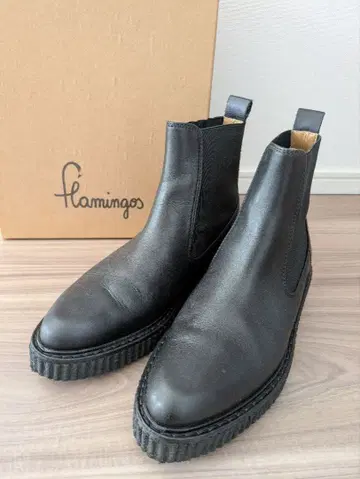[ flamingos ] 사이드 고어 부츠 블랙 사이즈 35