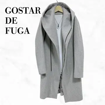 GORTAR DE FUGA 후디드 코트 모드 스타일 그레이 롱 코트