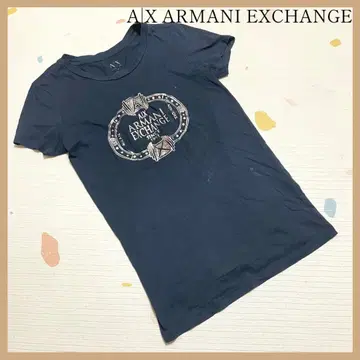아르마니 익스체인지 로고T셔츠 반팔 블랙 상의 M