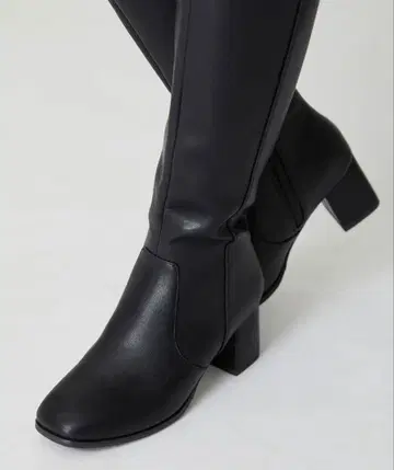 ORiental TRaffic 스퀘어토 힐 롱 부츠 BLACK L