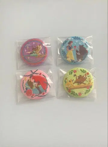 디즈니 자수 캔뱃지 4세트
