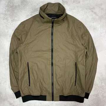 마운틴 후드티 스탠드 카라 집업 자켓 카키 밀리터리