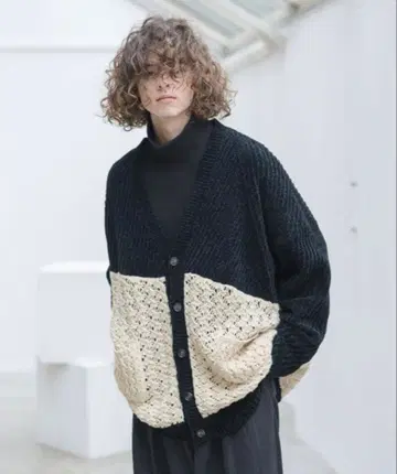 Casper John 캐스퍼 존 모헤어 레이스 니트 가디건