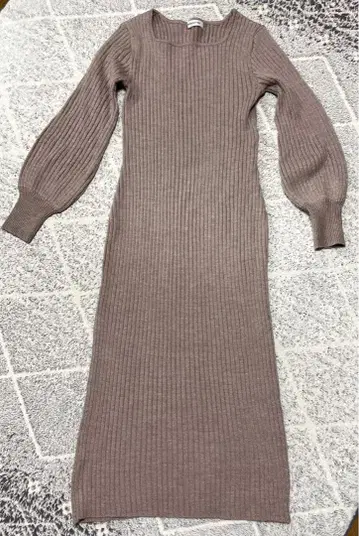 NATURAL BEAUTY BASIC 리브 니트 원피스