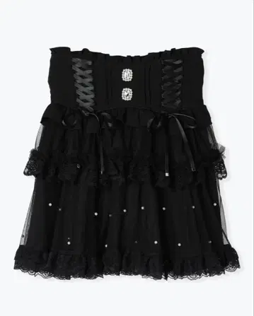 노에미 백리본 펄 튤 티어드 치마바지 [가격 인하 가능]