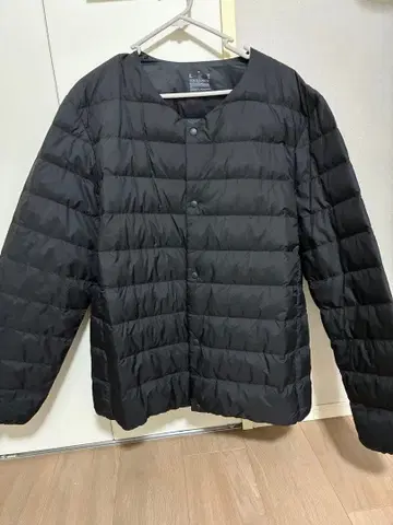 무인양품 노카라 다운 자켓 XL 사이즈 블랙