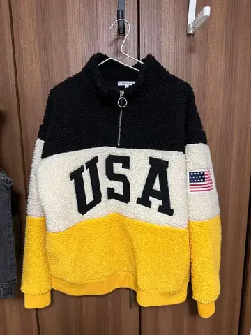 USA 로고 플리스 자켓
