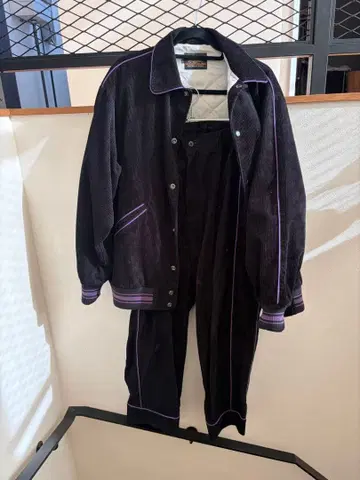 SKOOKUM 코듀로이 셋업 L 블랙 보라색