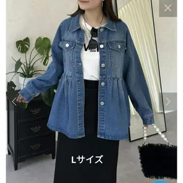 prose verse 데님 자켓 페플럼 디자인 L 사이즈 새상품급