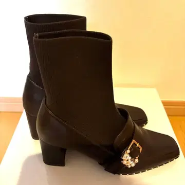 RANDA 스트레치 삭스 앵클부츠 브라운