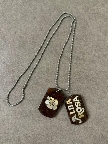 알바 로자 코코 쉘 도그택 목걸이