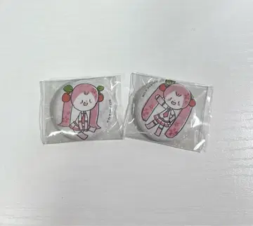 보컬로이드 하츠네 미쿠 벚꽃미쿠 캔뱃지 레어