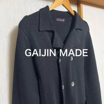 [ 새상품급 ] GAIJIN MADE 울 니트 트렌치코트 블랙