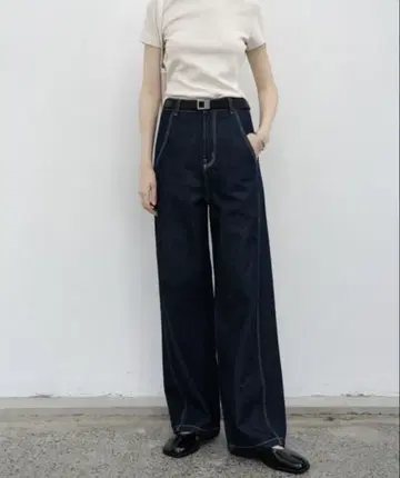 EKCOOKIES 하이웨스트 데님 팬츠 논워시