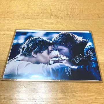 레오나르도 디카프리오 케이트 윈슬렛 친필 사인 사진