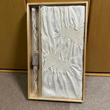 화이트 오비 장식 천 태슬 포함