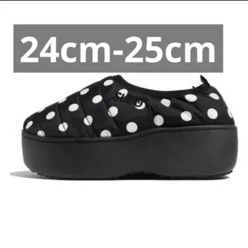 SUBU 플랫폼 블랙/화이트 도트 통굽 새상품 완판