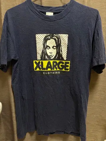 [ 레어 ] XLARGE x X-girl 콜라보 네이비 T셔츠 M