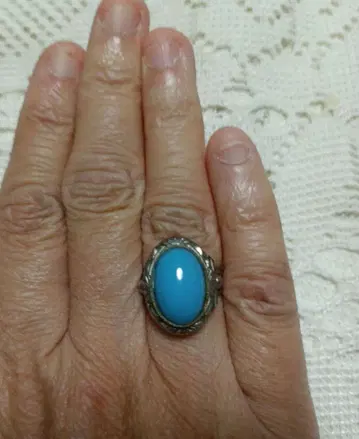 터콰이즈 컬러 vintage 로켓 반지