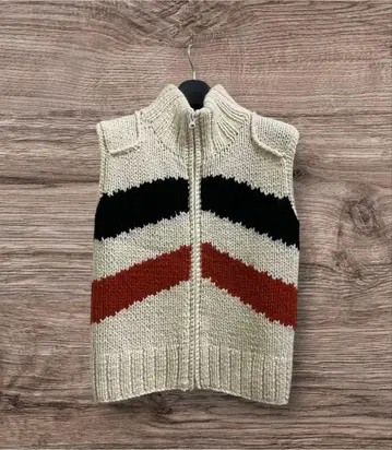 Replay 니트 베스트 아이보리/블랙/레드