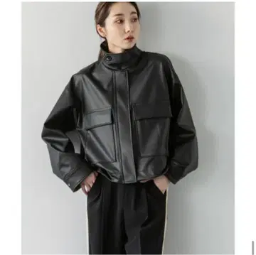 노블 Noble N.Jam 인조 가죽 블루종 블랙