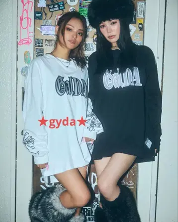 gyda GALFY 오리지널 크로스 롱 셔츠