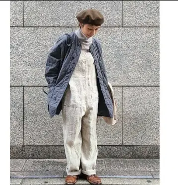 nest Robe 블랙 린넨 기모 오버롤