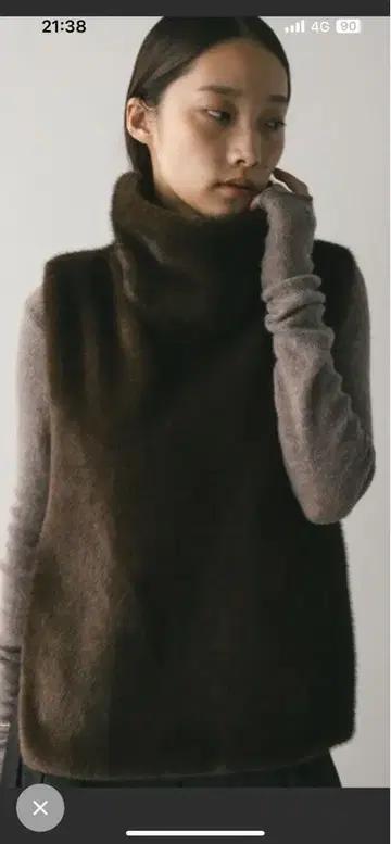 2way 인조 모피 베스트