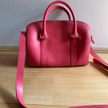 agnes b. 에네스베 2way 미니 보스턴 숄더 핑크