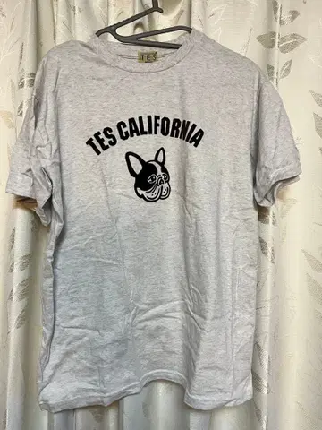 TES 프렌치 불독 T셔츠 M 사이즈 그레이