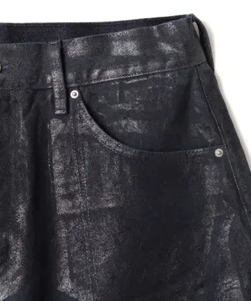 atmos Foil Print Denim Shorts BLUE