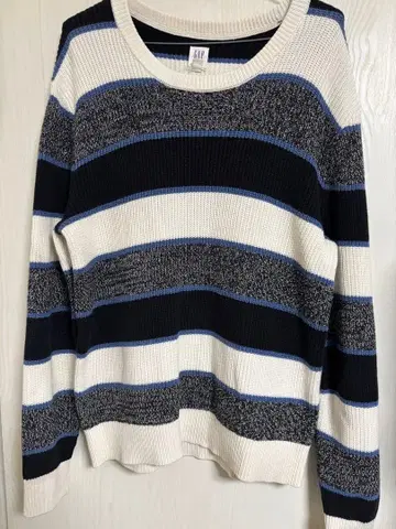 GAP 리브 스트라이프 니트 스웨터