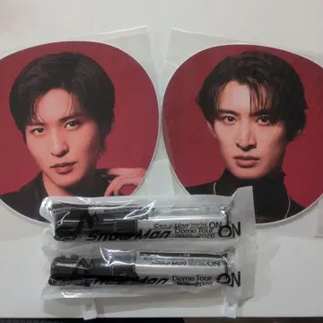 Snow Man ON 부채와 응원봉 세트 메구로 렌 무카이 코지