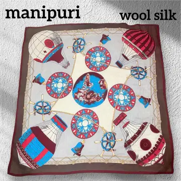 manipuri 마니프리 열기구 지도 스카프 울 실크 기구