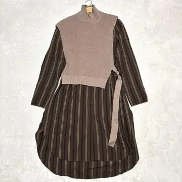 프레이 아이디 니트 베스트 롱 셔츠 실크 캐시미어