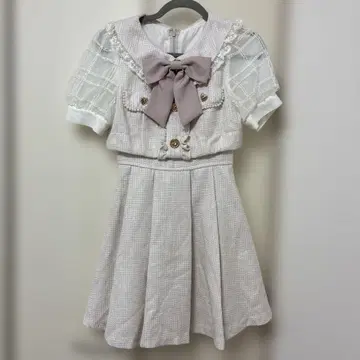 LIZLISA 트위드 셋업풍 원피스 핑크