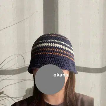 41 네이비 크러셔 모자 비니 핸드메이드 패션 잡화 손뜨개질