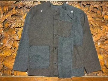 Hackney Union 노카라 자켓 34 멀티 컬러 패치워크