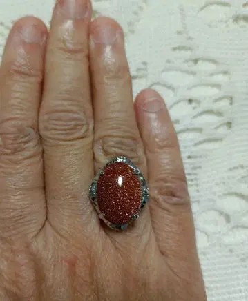 브라운 금석 반지