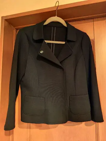 블랙 테일러드 자켓 더블 브레스트