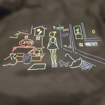 UnitedAthle 호시미야 토토 네온 라이트 나일론 자켓