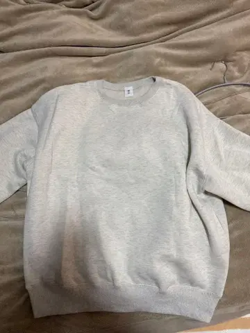 mline 그레이 스웨트 셔츠 프린트 포함