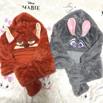 디즈니 주토피아 2 닉 주디 변신 머플러 포함 모자