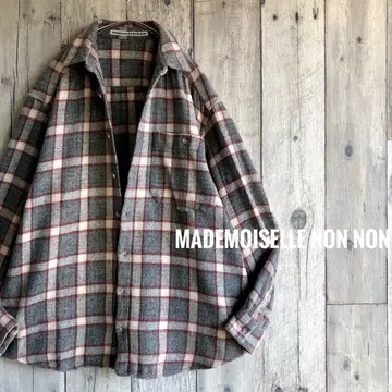 Mademoiselle NON NON 마드모아젤논논 플란넬 셔츠 긴팔