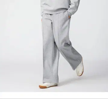 새상품 UNIQLO C 맨투맨 스트레이트 팬츠 그레이 M