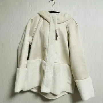 야마다야 후드 부착 베이지 아우터