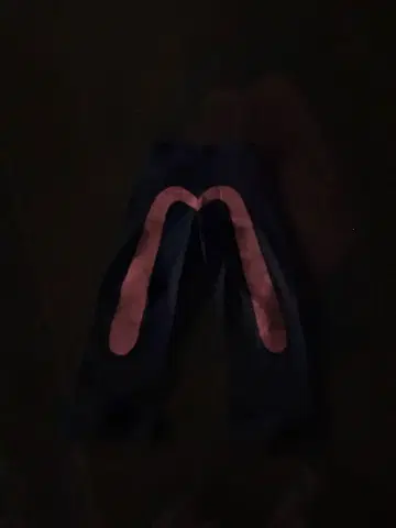 evis 데님 핑크 빅 갈매기 패치 파손